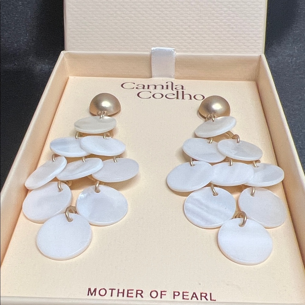 Camila Coelho | Mother of Pearl Dangle Earrings - Picture 8 of 9